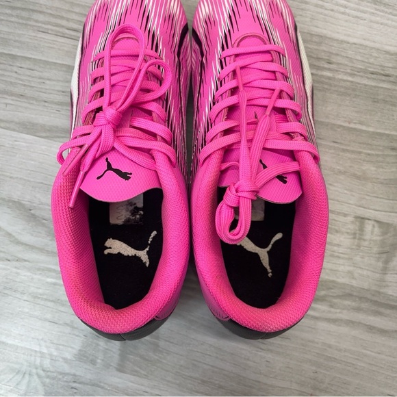 Puma Ultra Play Pink Black Soccer Cleats Girl’s Youth Size 5 - Picture 8 of 13